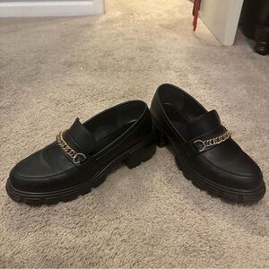 Black Heeled Loafer